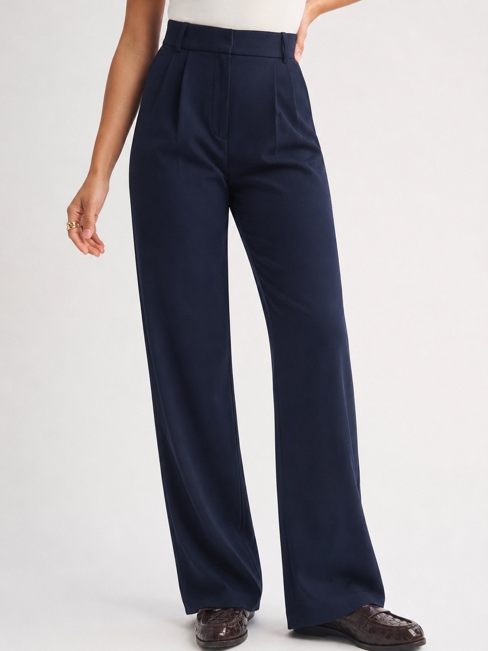 Abercrombie Sloan Curve Love Wide Leg Tailored Pants